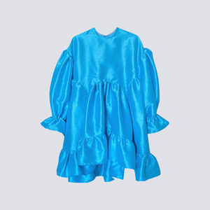 blue symmetrical baby dress